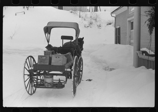 Old-fashioned country peddler who goes from door to door selling hardware and groceries, Woodstock, Vermont
