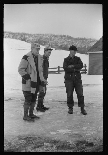 Untitled photo, possibly related to: Town selectman taking inventory on farm, Lisbon, near Franconia, New Hampshire