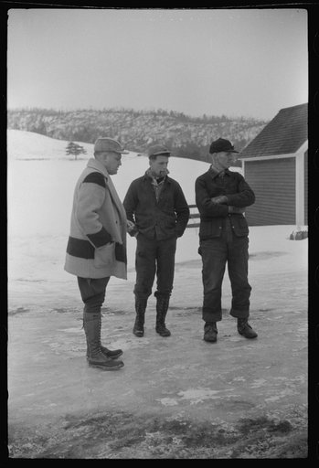 Town selectman taking inventory on farm, Lisbon, near Franconia, New Hampshire