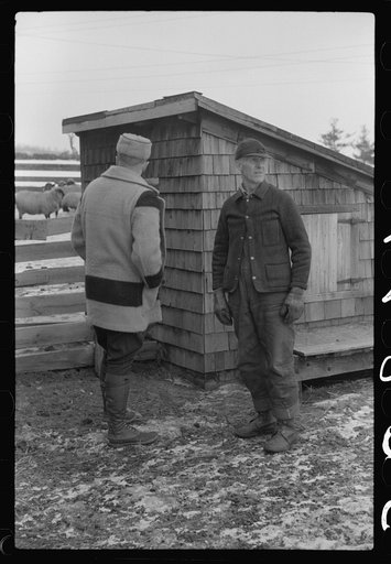 Farmer and town selectman who is taking spring inventory, Lisbon, near Franconia, New Hampshire