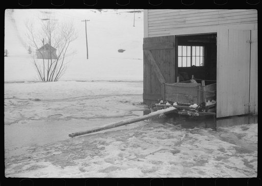Spring thaw on Clinton Gilbert farm near Woodstock, Vermont