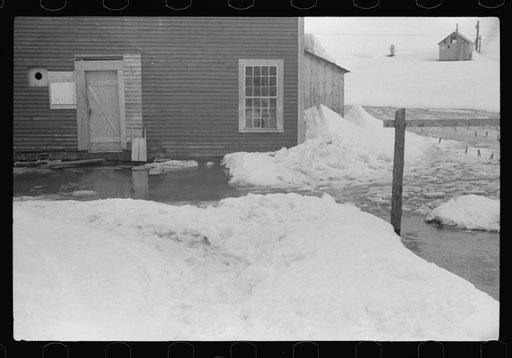 Untitled photo, possibly related to: Spring thaw on Clinton Gilbert farm, near Woodstock, Vermont