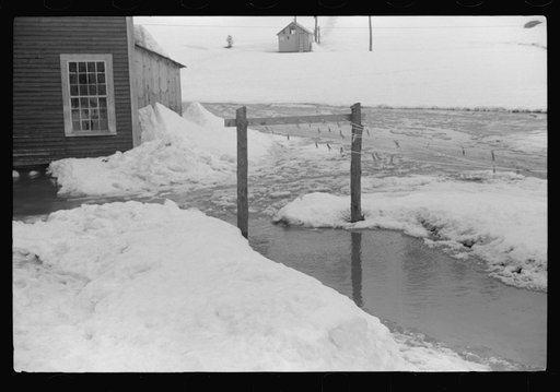 Untitled photo, possibly related to: Spring thaw on Clinton Gilbert farm, near Woodstock, Vermont