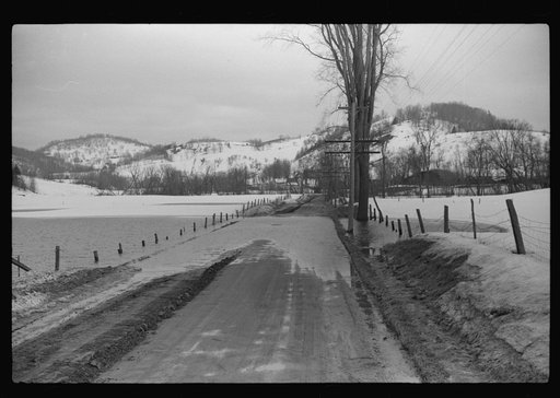Untitled photo, possibly related to: Muddy road after thaw, near Stowe, Vermont