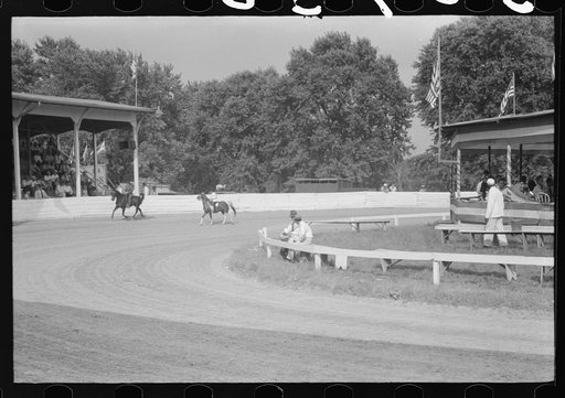Untitled photo, possibly related to: Spectators at Shelby County Horse Show and Fair. Shelbyville, Kentucky