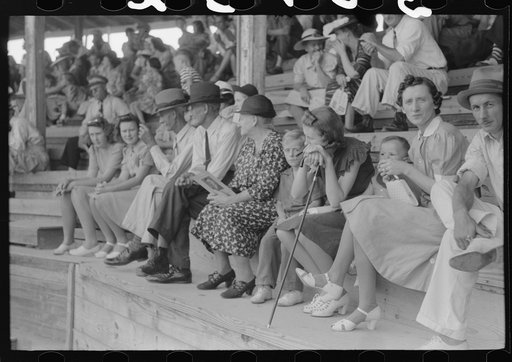 Untitled photo, possibly related to: Spectators at Shelby County Horse Show and Fair. Shelbyville, Kentucky