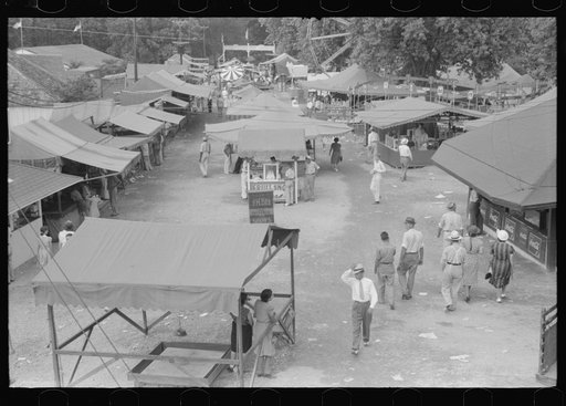 Untitled photo, possibly related to: Spectators at Shelby County Horse Show and Fair. Shelbyville, Kentucky