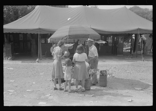 Untitled photo, possibly related to: Spectators at Shelby County Horse Show and Fair. Shelbyville, Kentucky