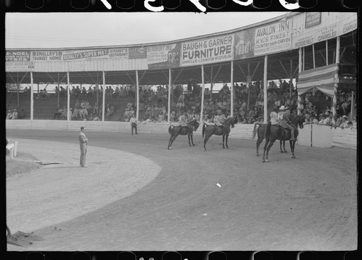 Untitled photo, possibly related to: Spectators at Shelby County Horse Show and Fair. Shelbyville, Kentucky