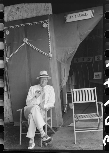 Well-to-do horse show enthusiast from Louisville, Shelby County Horse Show and Fair, Shelbyville, Kentucky