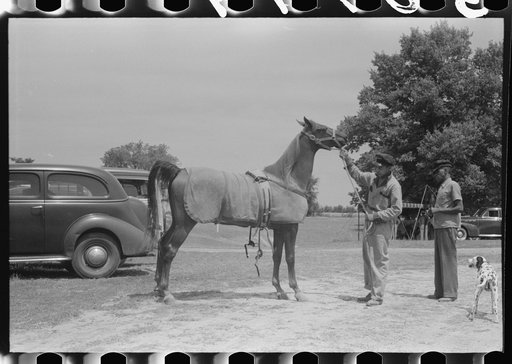 Elaborate preparations are made for entries in Shelby County Horse Show and Fair, Shelbyville, Kentucky