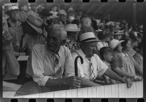 Untitled photo, possibly related to: Spectators at Shelby County Horse Show and Fair. Shelbyville, Kentucky