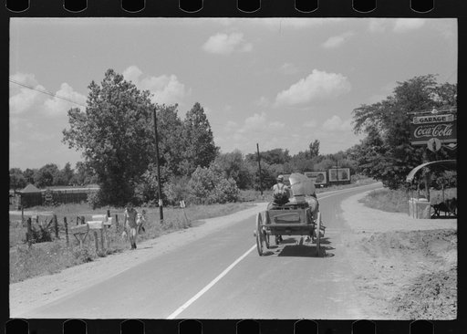 Going to town on Saturday near Lawrenceburg, Kentucky