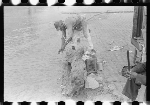 Untitled photo, possibly related to: Fishing on Ohio River front in Louisville, Kentucky