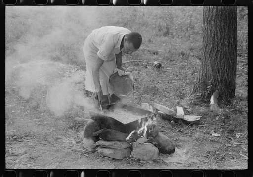 Untitled photo, possibly related to: American Legion fish fry, Oldham County, Post 39, near Louisville, Kentucky