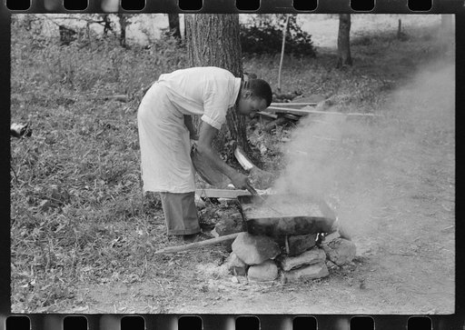 Untitled photo, possibly related to: American Legion fish fry, Oldham County, Post 39, near Louisville, Kentucky