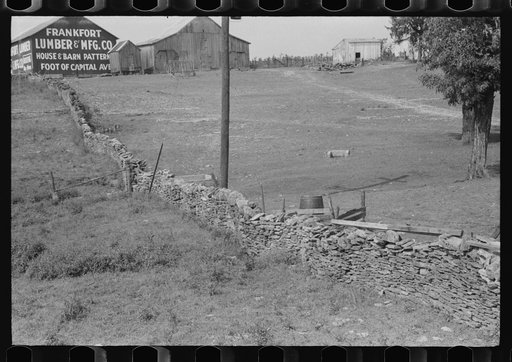 Untitled photo, possibly related to: Old stone fence near Frankfort, Kentucky