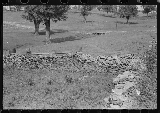 Old stone fence near Frankfort, Kentucky