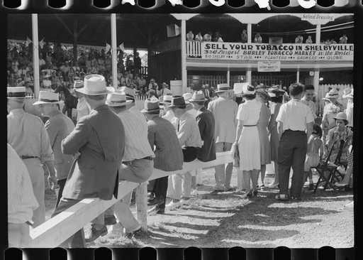 Spectators at Shelby County Horse Show and Fair. Shelbyville, Kentucky