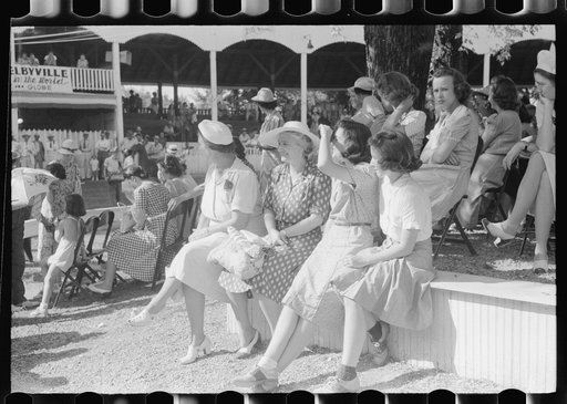 Spectators at Shelby County Horse Show and Fair. Shelbyville, Kentucky