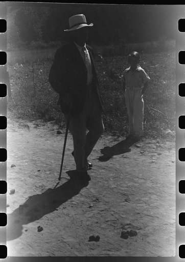 Untitled photo, possibly related to: Friends of the deceased going home after a memorial meeting. Up Frozen Creek, near Jackson, Breathitt County, Kentucky. See general caption no. 1