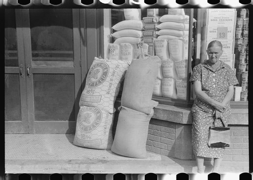 Untitled photo, possibly related to: Waiting in front of the grocery store on Saturday. Jackson, Breathitt County, Kentucky