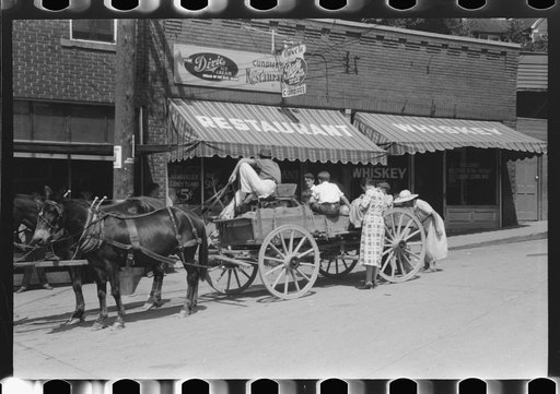 Untitled photo, possibly related to: Selling watermelons on Saturdays and court day in Jackson, Breathitt County, Kentucky
