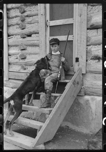 FSA (Farm Security Administration) borrower's son who had just returned from hunting. Knox County, Kentucky
