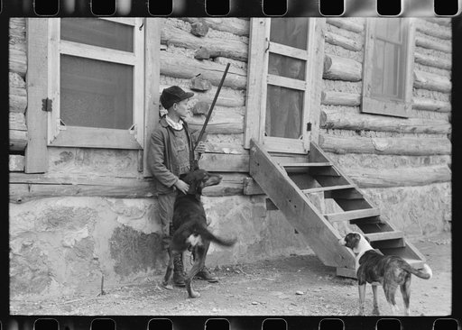 Untitled photo, possibly related to: FSA (Farm Security Administration) borrower's son who had just returned from hunting. Knox County, Kentucky