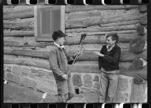 FSA (Farm Security Administration) borrower's son and his friend. They had just returned from hunting. Knox County, Kentucky