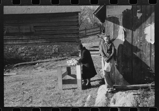Untitled photo, possibly related to: Hog killing. Near Luray, Virginia