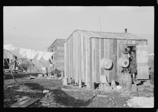Trappers' camps in the marshes near Delacroix Island, Louisiana. See general caption no. 1