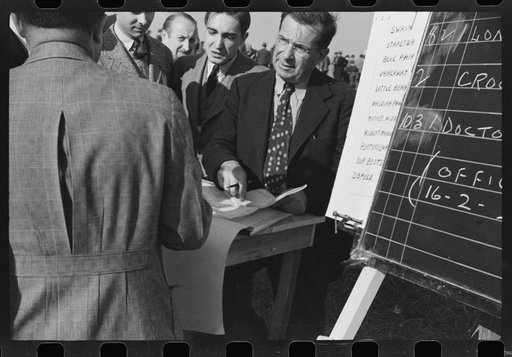 Bookies taking bets at horse races, Warrenton, Virginia