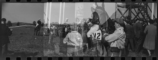 Untitled photo, possibly related to: Bookies taking bets at horse races, Warrenton, Virginia