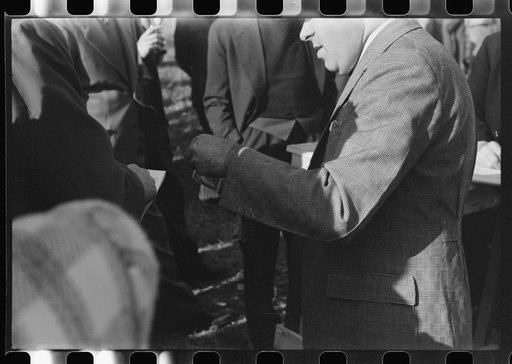Untitled photo, possibly related to: Bookies taking bets at horse races, Warrenton, Virginia