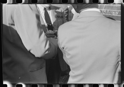 Untitled photo, possibly related to: Bookies taking bets at horse races, Warrenton, Virginia