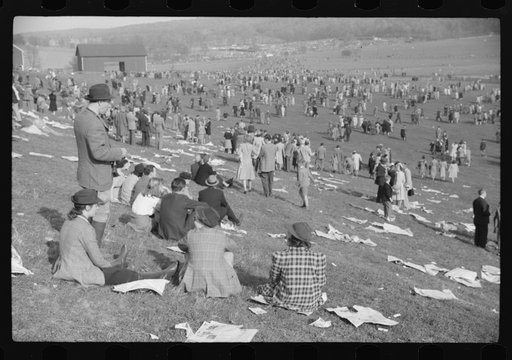 Bookies taking bets at horse races, Warrenton, Virginia