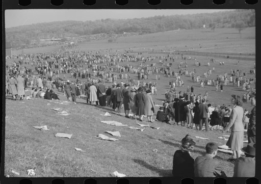 Untitled photo, possibly related to: Spectators picnicking before the Point to Point cup race, of the Maryland Hunt Club, Worthington Valley, near Glyndon, Maryland