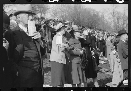 Untitled photo, possibly related to: Spectators picnicking before the Point to Point cup race, of the Maryland Hunt Club, Worthington Valley, near Glyndon, Maryland