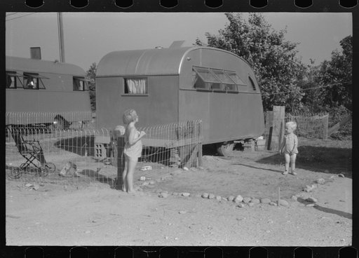 Trailer camp where many defense workers live opposite Pratt and Whitney aircraft plant, East Hartford, Connecticut