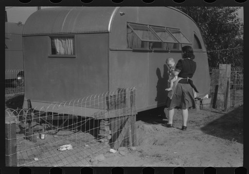 Trailer camp where many defense workers live opposite Pratt and Whitney aircraft plant, East Hartford, Connecticut