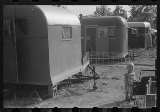 Trailer camp where many defense workers live opposite Pratt and Whitney aircraft plant, East Hartford, Connecticut