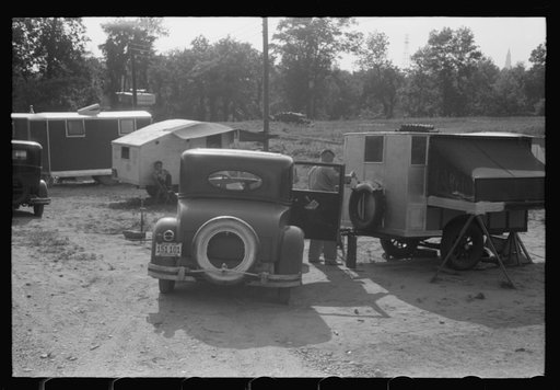 Trailer camp where many defense workers live opposite Pratt and Whitney aircraft plant, East Hartford, Connecticut