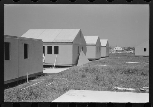 Prefabricated defense housing under contruction, near airport. Hartford, Connecticut. Constructed and managed by FSA (Farm Security Administration)
