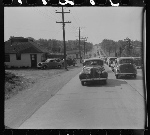 Untitled photo, possibly related to: Highway from New York City to the shore. Sunday traffic