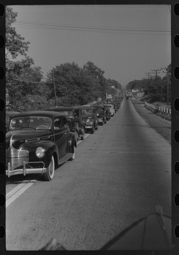 Untitled photo, possibly related to: Highway from New York City to the shore. Sunday traffic