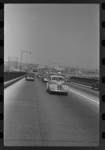 Untitled photo, possibly related to: Pulaski Skyway from New York City to New Jersey