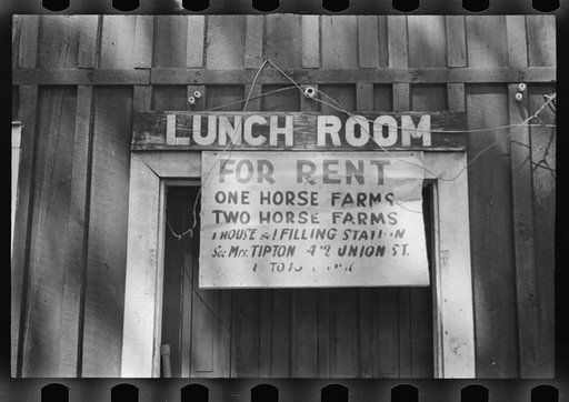 Tenant farm rental sign, Alabama