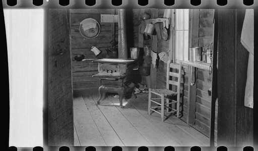 Untitled photo, possibly related to: Kitchen in house of Floyd Burroughs, sharecropper, near Moundville, Hale County, Alabama