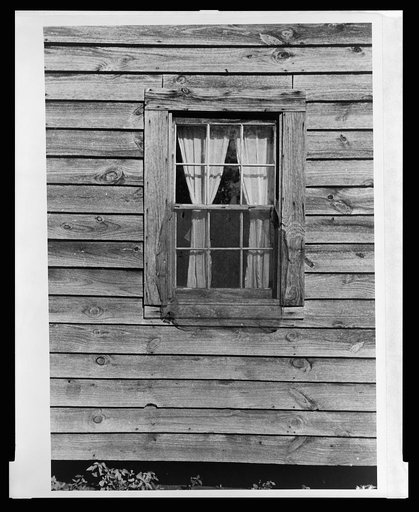 Bedroom window of Bud Fields' home, Hale County, Alabama